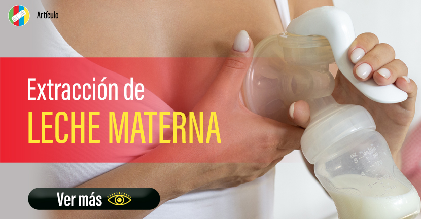 Extracción de leche materna.
