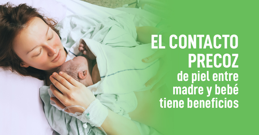 El contacto precoz de piel entre madre y bebé tiene beneficios