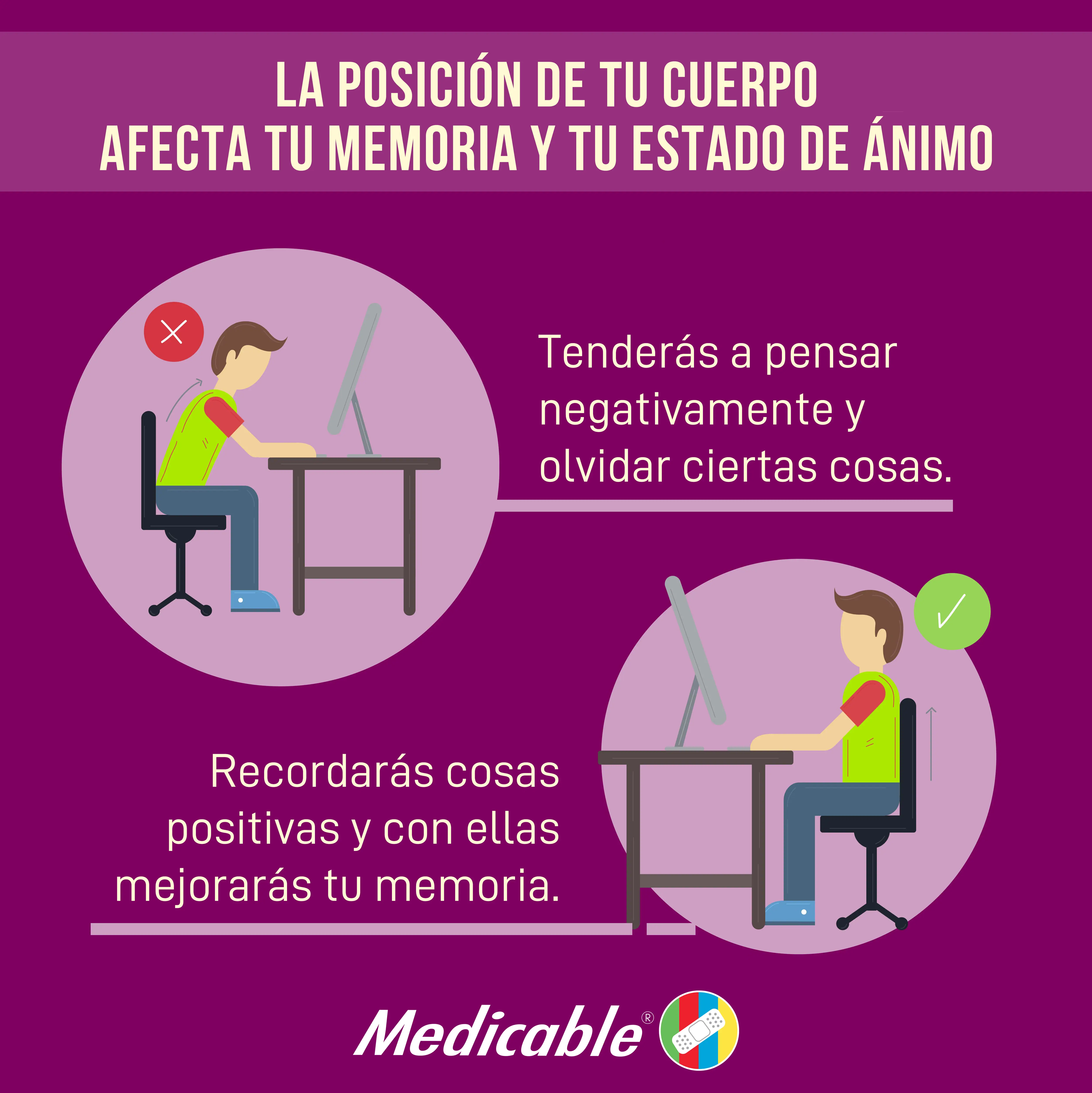 la posición de tu cuerpo afecta tu memoria y tu estado de ánimo