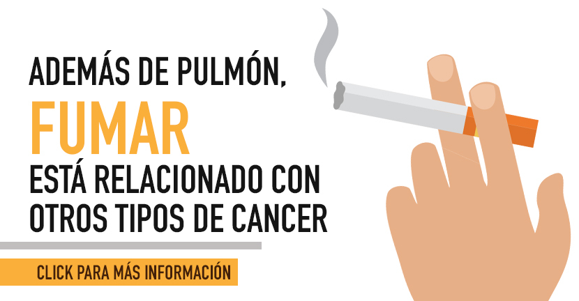 Ademas de pulmón, fumar esta relacionado con otros tipos de cáncer