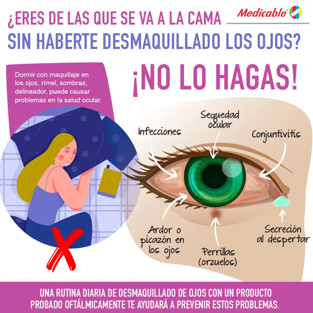 ¿Eres de las que se va a la cama sin haberte desmaquillado los ojos? ¡No lo hagas!