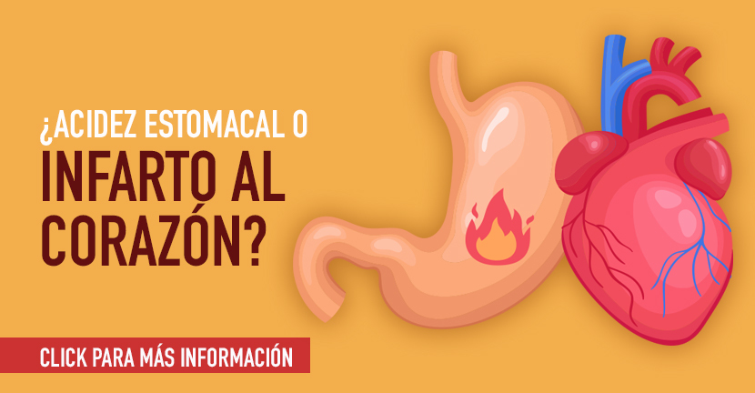 ¿Acidez estomacal o infarto al corazón?
