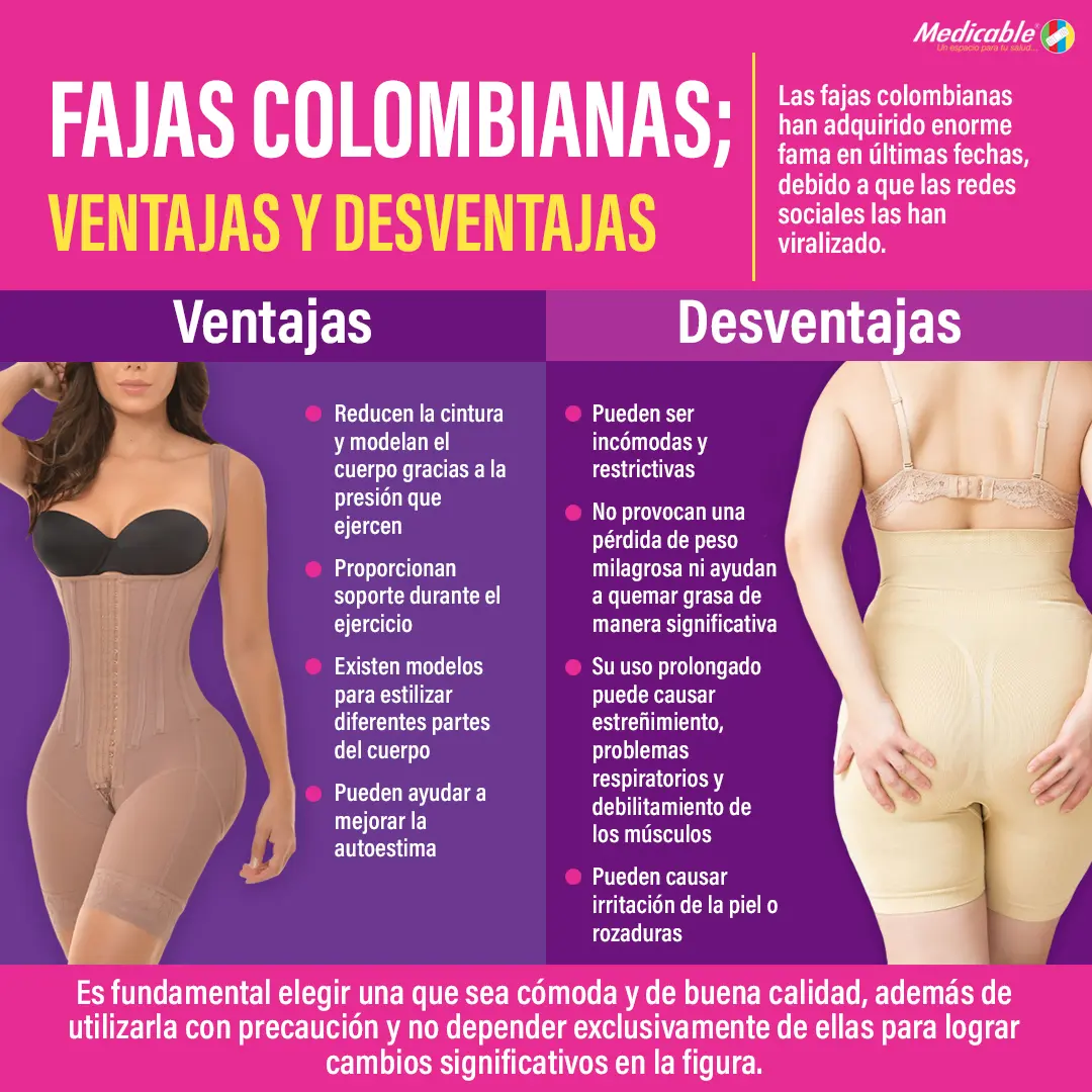 Fajas colombianas, ventajas y desventajas