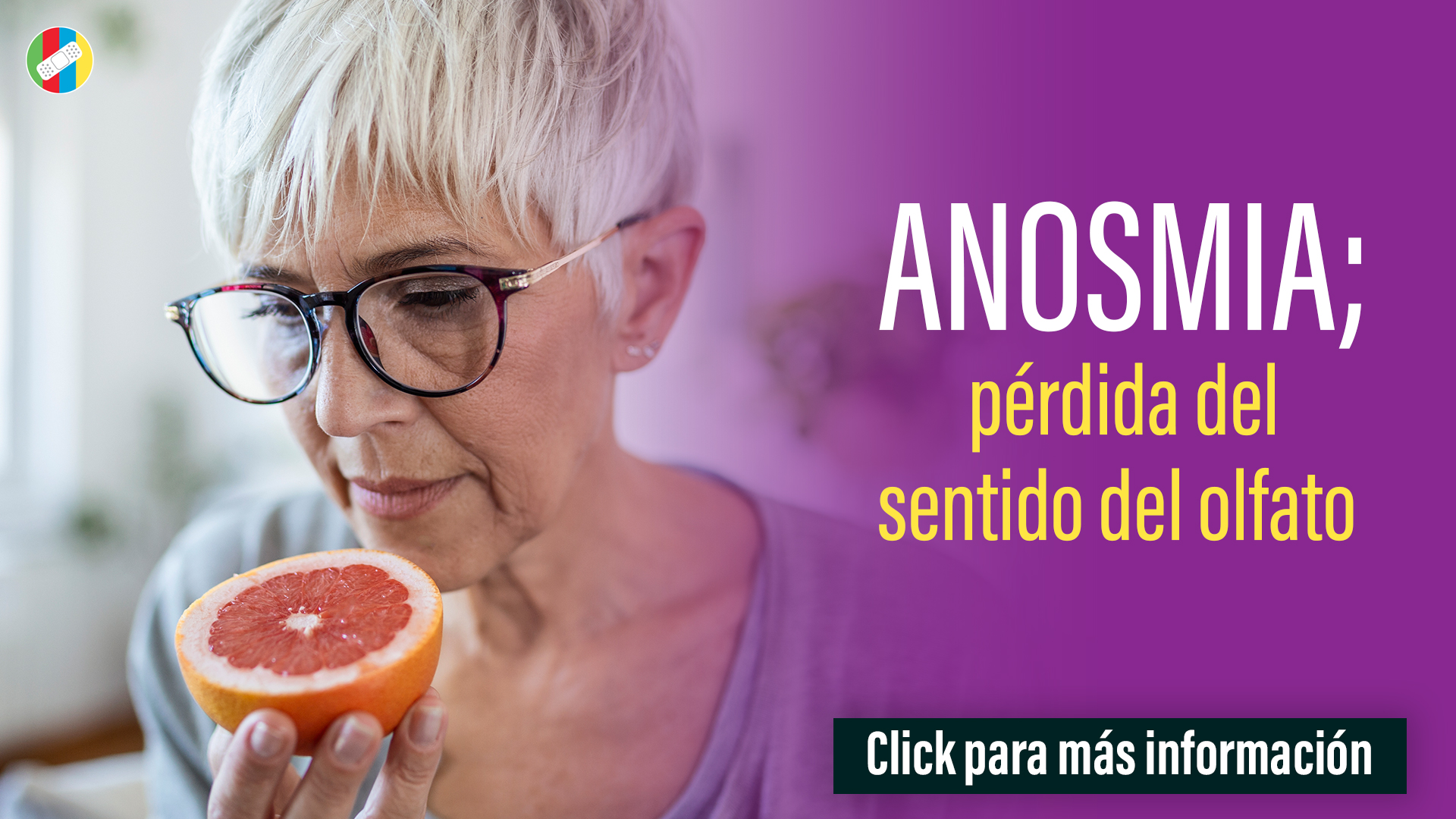 Anosmia, pérdida del sentido del olfato.
