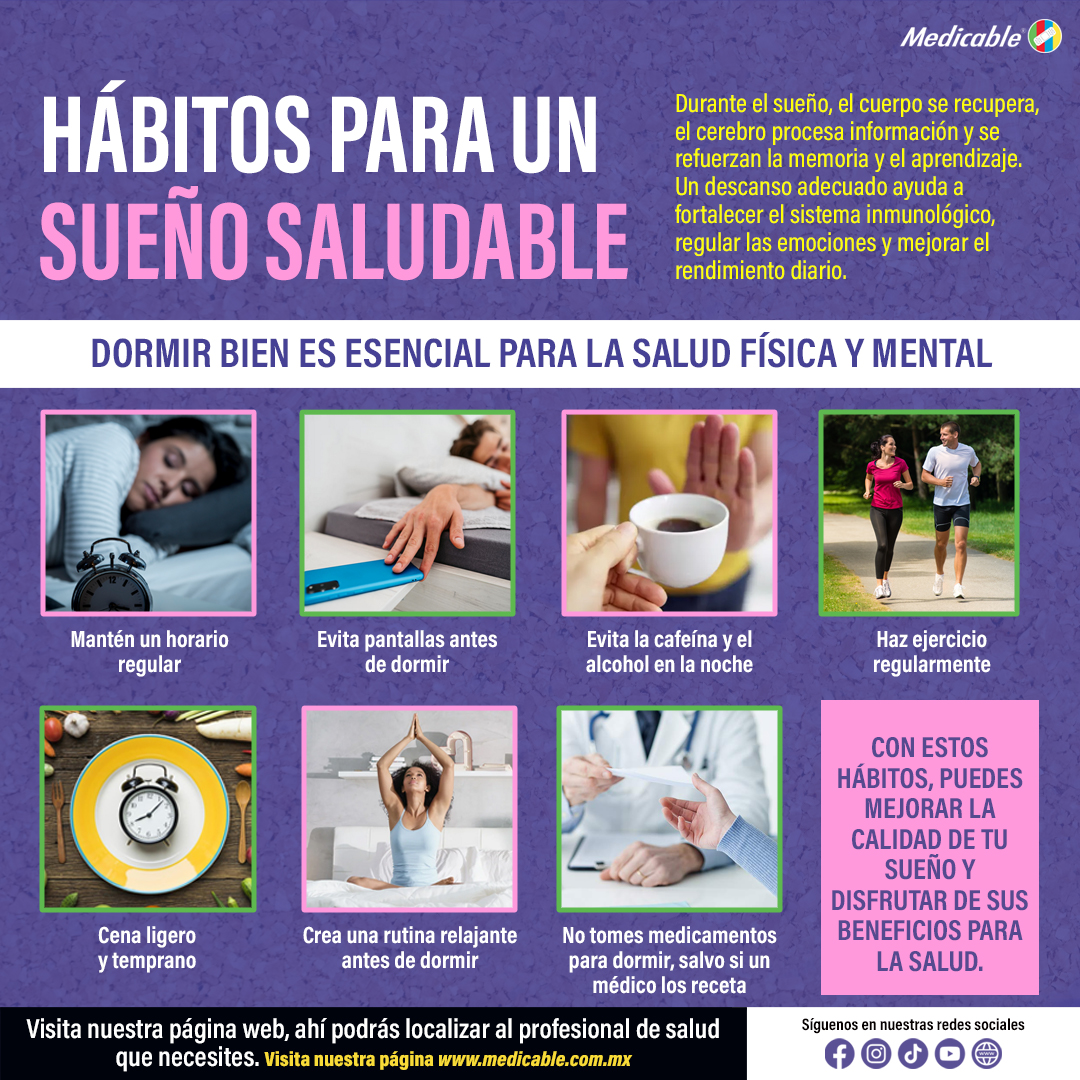 Hábitos para un sueño saludable.