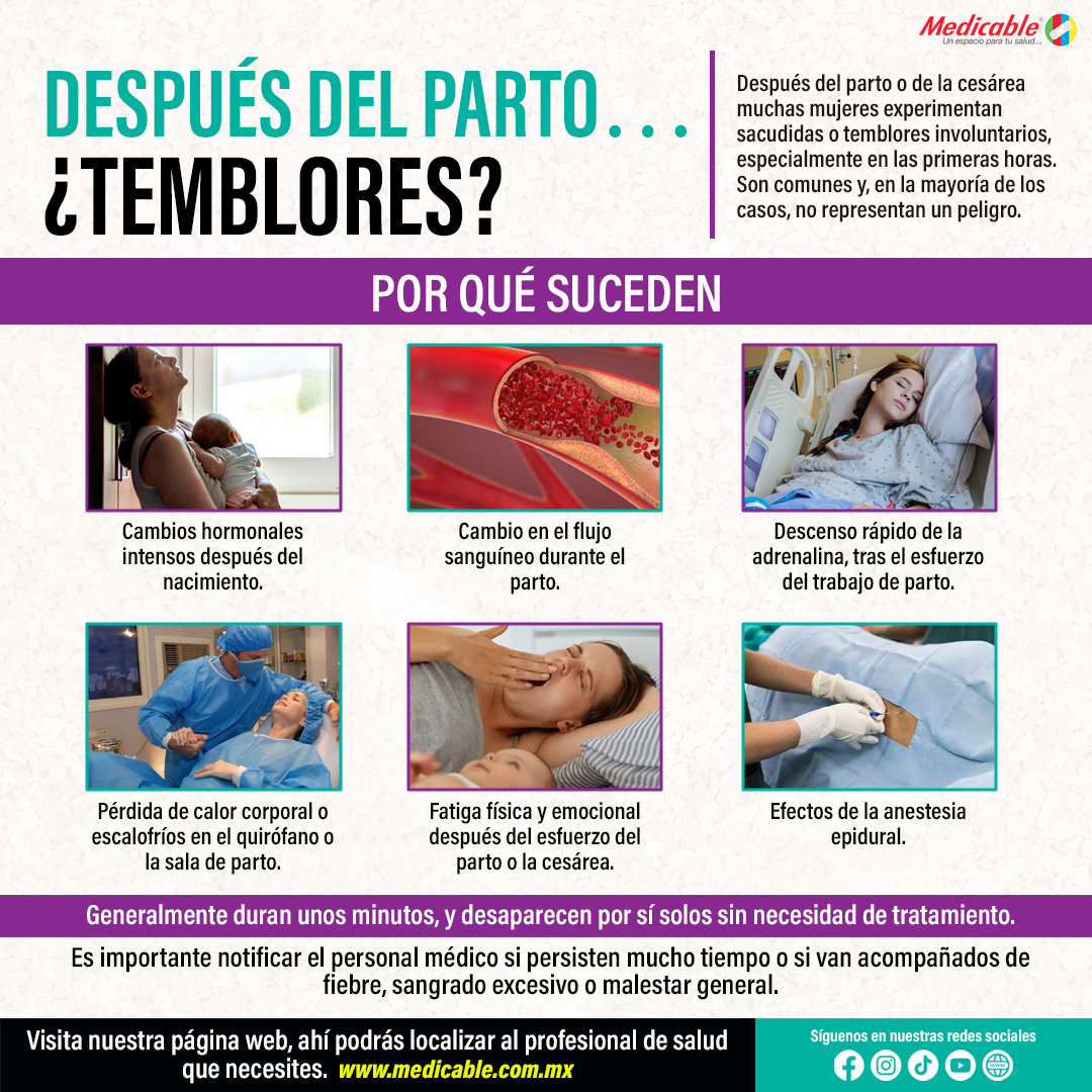 Después del parto... ¿Temblores?
