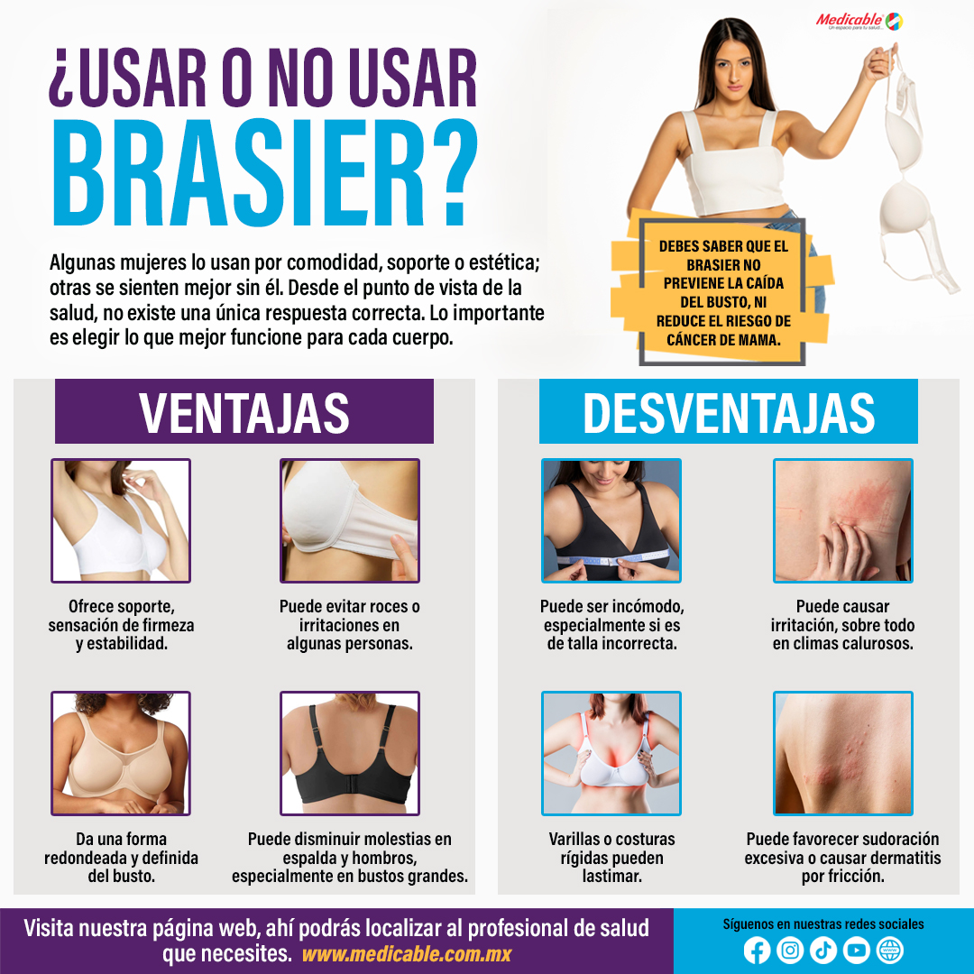 ¿Usar o no usar brasier?