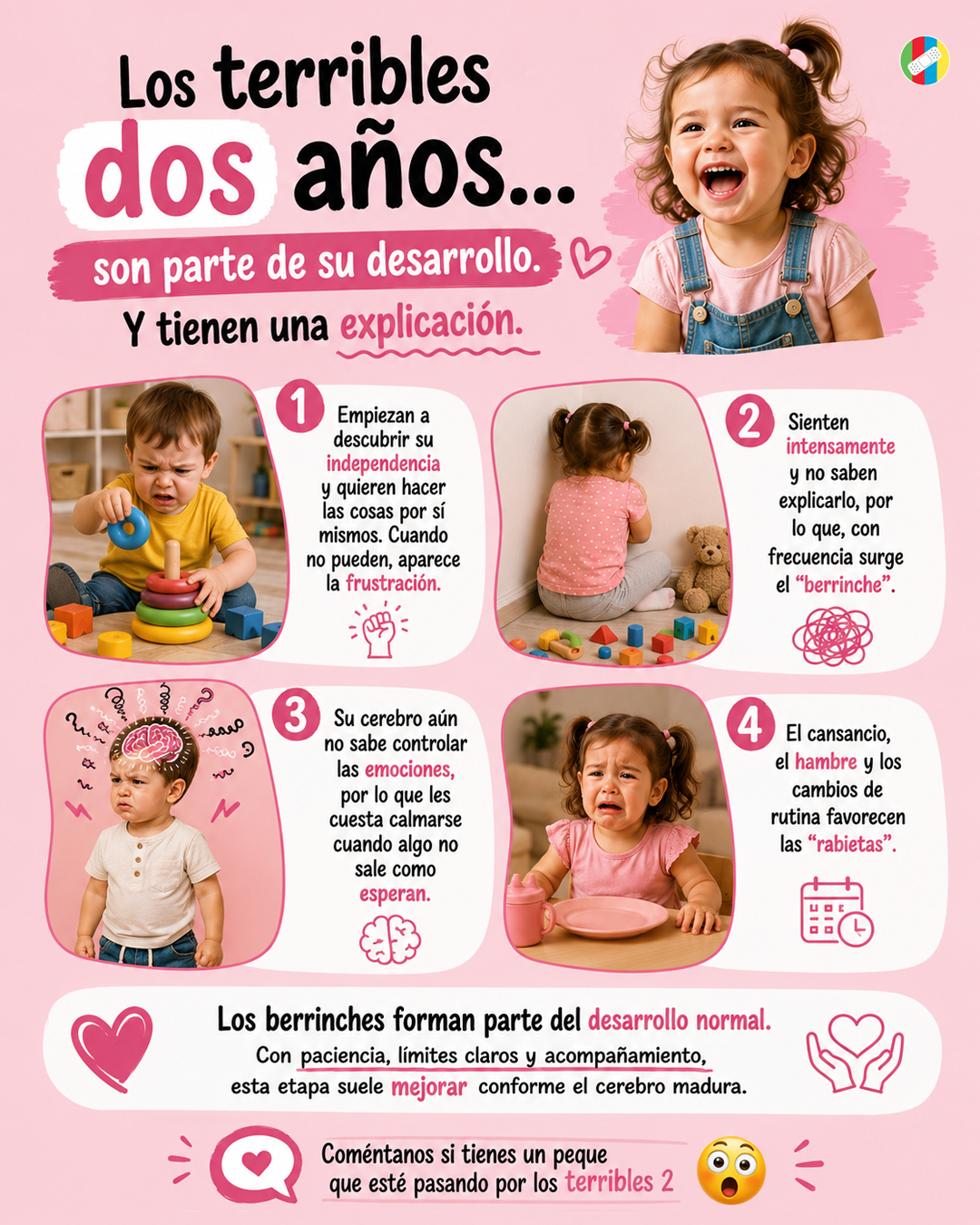 Los terribles dos años... son parte de su desarrollo.
Y tienen una explicación.
