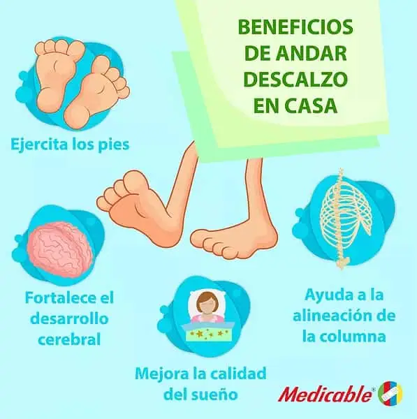 Beneficios de andar descalzo en casa
